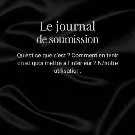 Journal de soumission BDSM