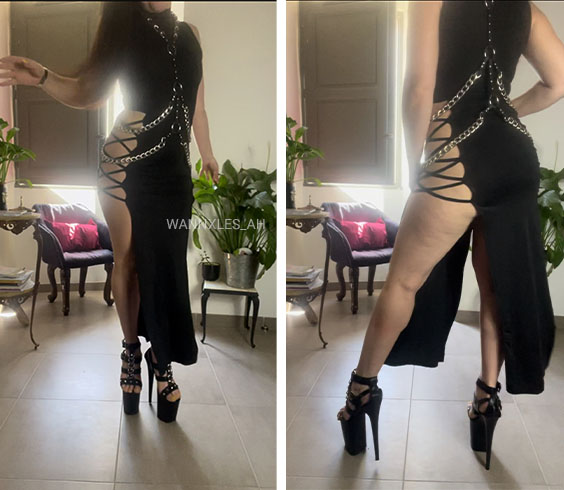 OOTD soirée BDSM robe harnais les épines